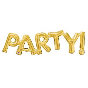 Gold Party Foil Phrase Balloon