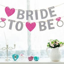 Bride to Be Glitter Bunting Silver & Pink