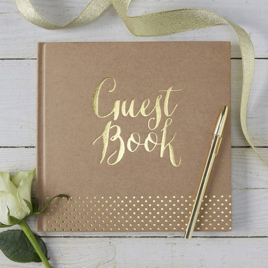 Gold Foiled Wedding Guest Book