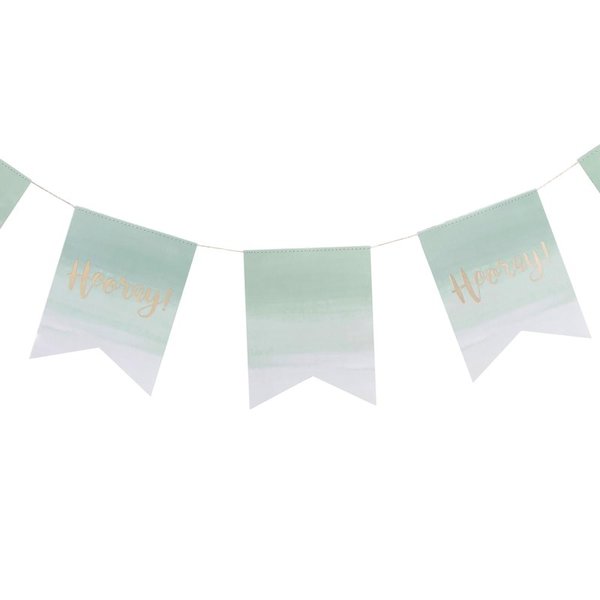 Mint Green Ombre & Gold Foiled Paper Bunting - Pick & Mix