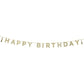 Gold Glitter Happy Birthday Bunting