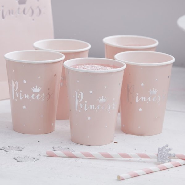 Princess Party Pink Paper Cups