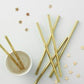 Gold Metallic Paper Straws