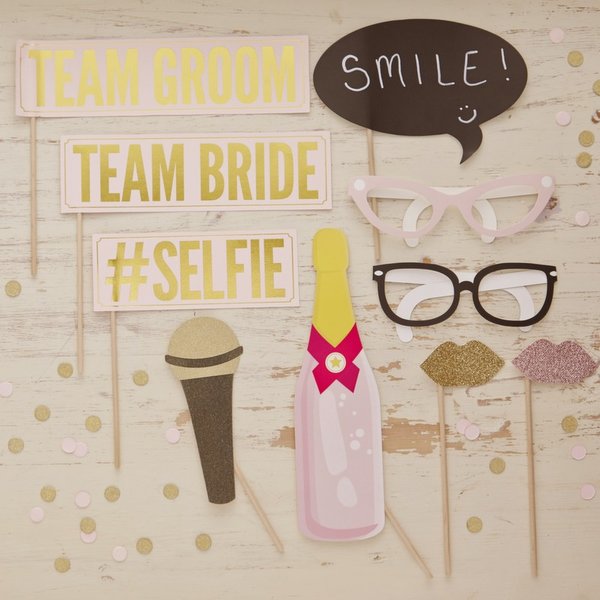 Hen Party Photo Booth Props - Pastel Perfection