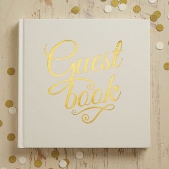 Ivory & Gold Guest Book - Hens night - Wedding