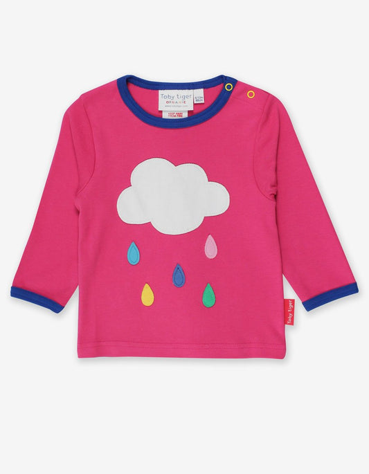Organic Pink Cloud Applique T-Shirt