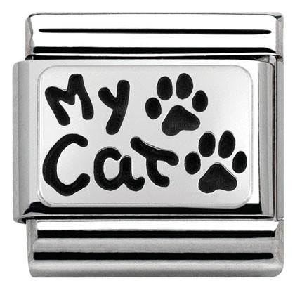 Classic PLATES OXIDIZED steel silver 925 MY CAT