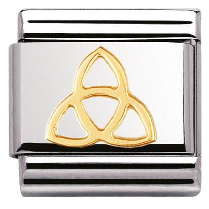 Classic CELTIC, S/Steel,18k gold  Trinity knot