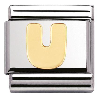 Classic LETTER.S/steel,Bonded Yellow Gold  Letter U