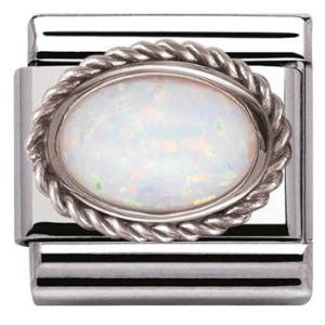 Classic hard stones stainless steel? rich silver 925 setting white opal