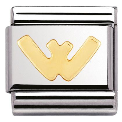 Classic LETTER.S/steel,Bonded Yellow Gold Letter W