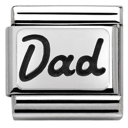 Classic PLATES OXIDIZED steel and silver 925 DAD