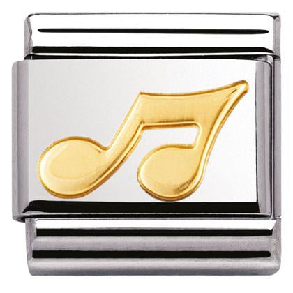 Classic,S/Steel,18k gold Musical Note