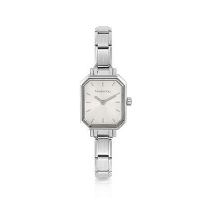 PARIS watch,S/steel strap RECTANGULAR Silver