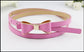 Colourful bow belt - baby pink