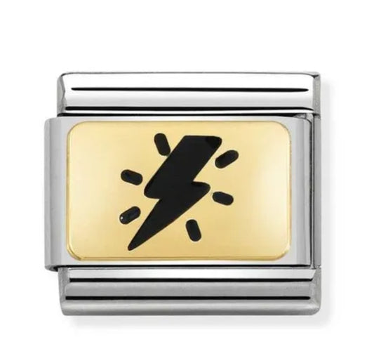 Classic Gold Thunderbolt Charm