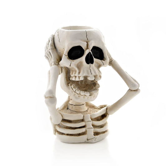 White Skeleton Tealight Holder