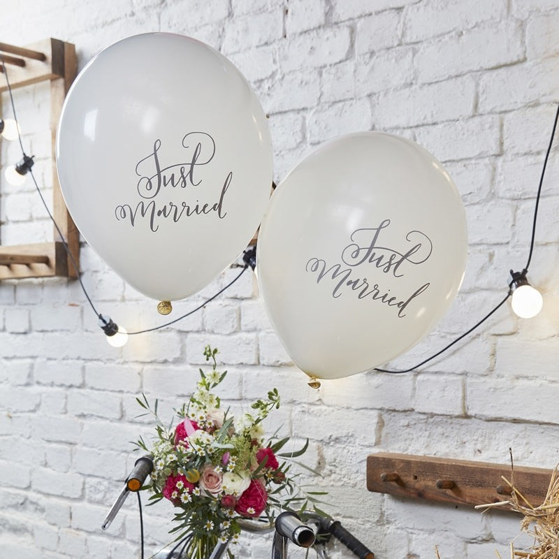 Just Married Balloons