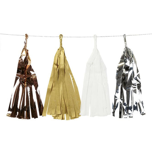 Christmas Metallic Tassel Garland