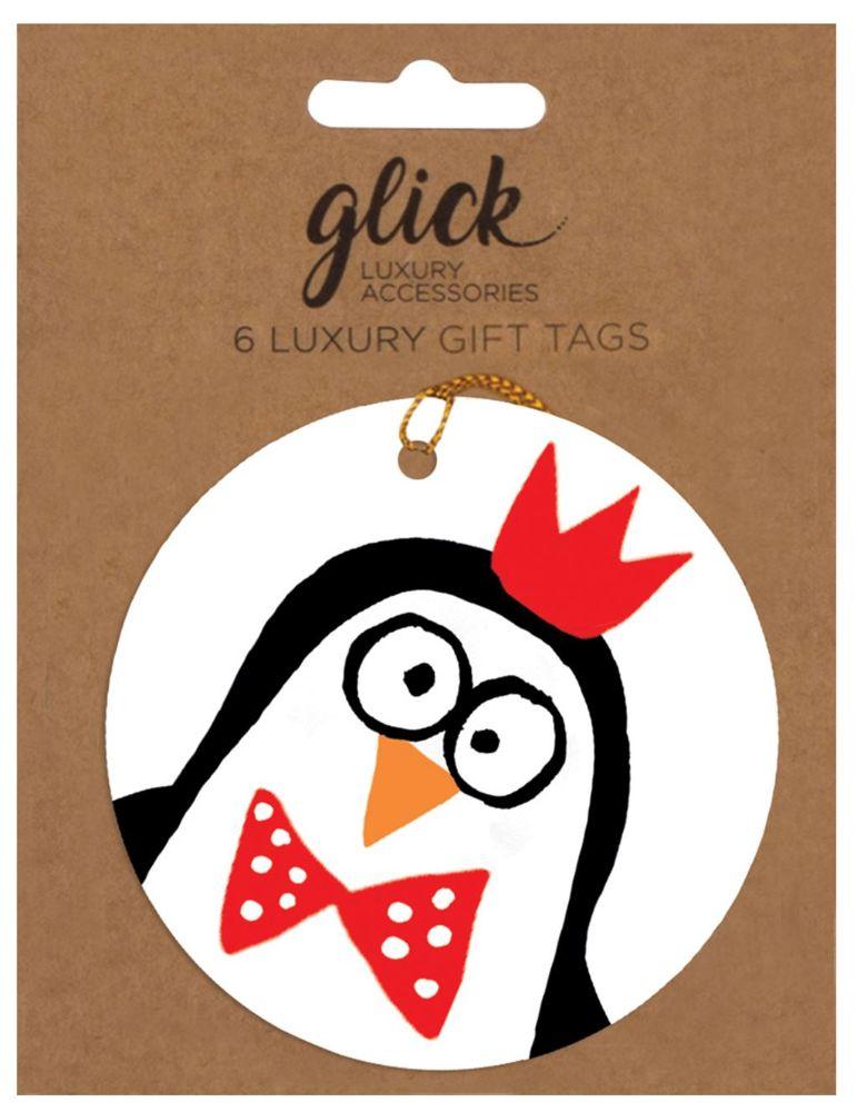 Christmas penguin gift tag