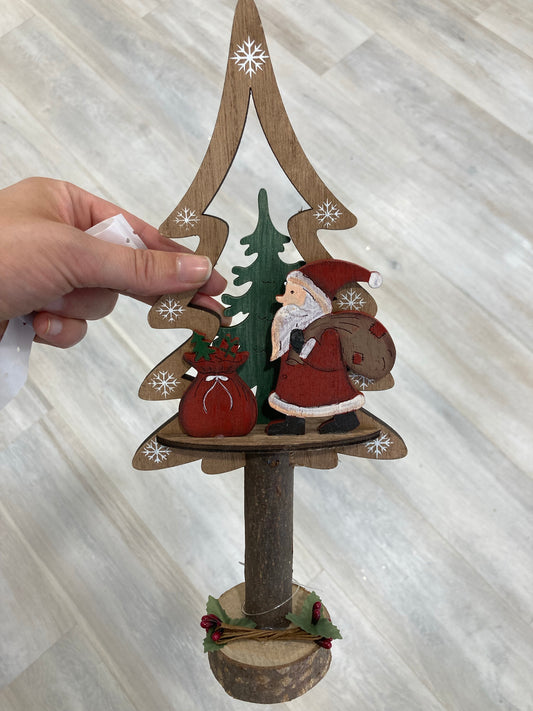 Folk Art Tree Decor - Santa