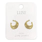 GOLD 3 TINY HOOPS STUD EARRINGS