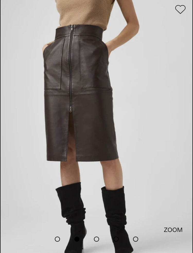 CALIDINAS LEATHER SKIRT