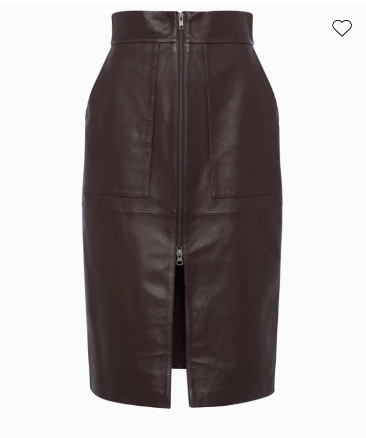 CALIDINAS LEATHER SKIRT