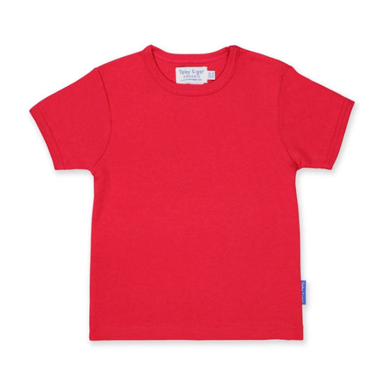 Organic Red Basic T-Shirt