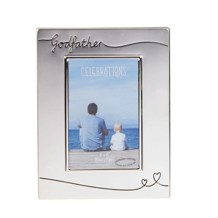 Godfather Photo Frame - 4” x 6” Silver plated