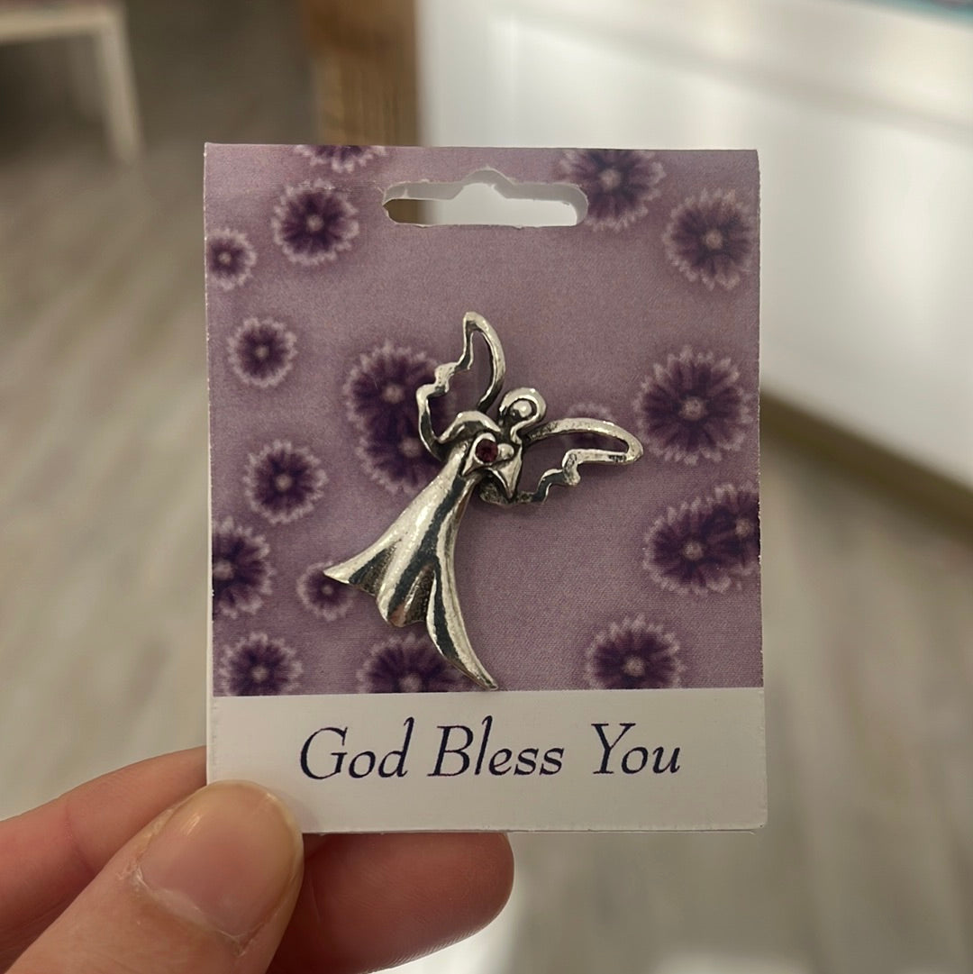 God Bless You - Angel Pin