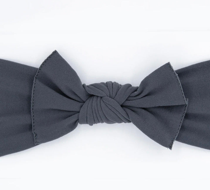 Little Bow Pip - Charcoal Pippa Bow