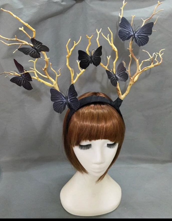 Black butterfly hairband