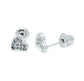 CUBIC ZIRCONIA HEART EARRINGS