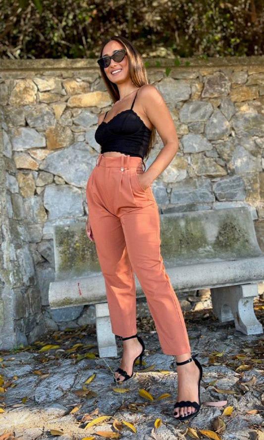 Wide High-Waisted Trousers