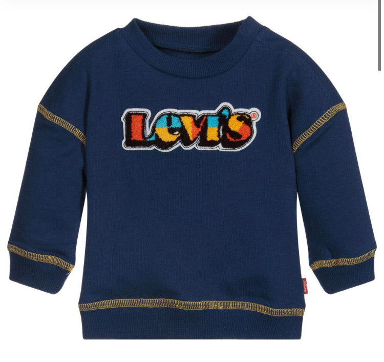 LEVIS - Boys Blue Logo Sweatshirt