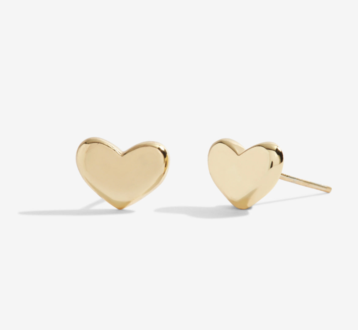 FLORENCE HEART STUD EARRINGS SILVER, ROSE GOLD SET OF 3
