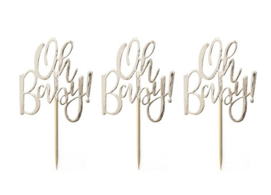 OH BABY! BABY SHOWER CUPCAKE TOPPERS