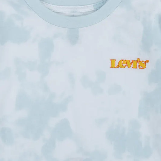 LEVI'S crop tie dye HIGH RISE JORDI GIRL'S SHORT SLEEVE T-SHIRT
