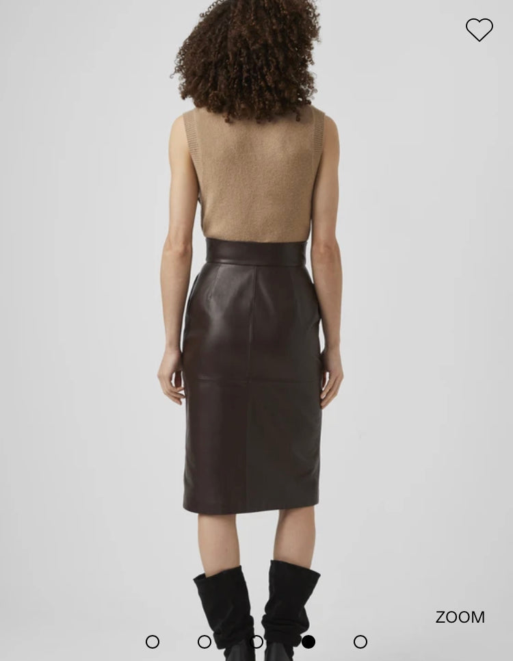 CALIDINAS LEATHER SKIRT