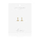 JOMA JEWELLERY Demi Gold Pave Bar Drop Earrings