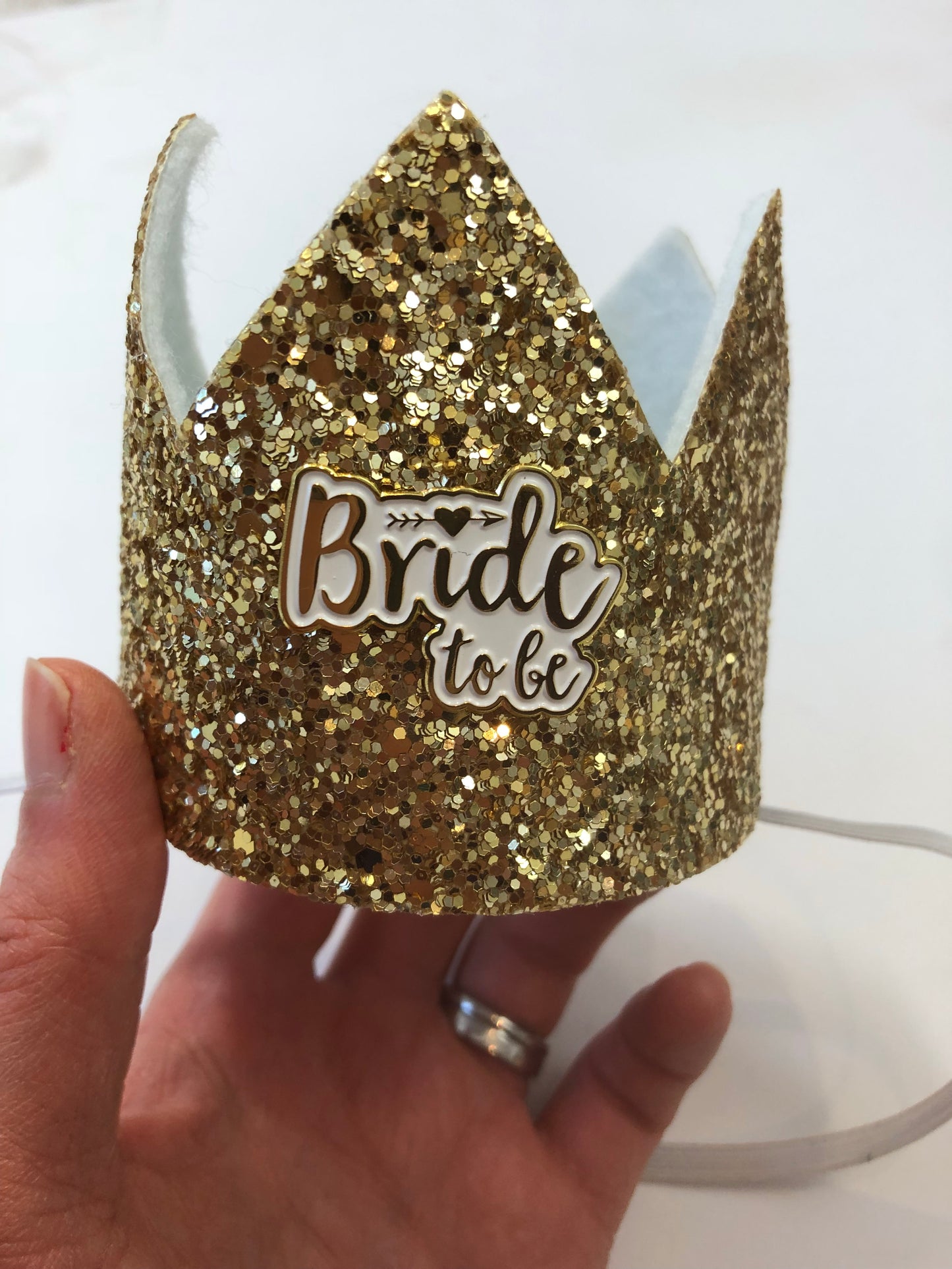 Bride to be GOLD Glitter Crown