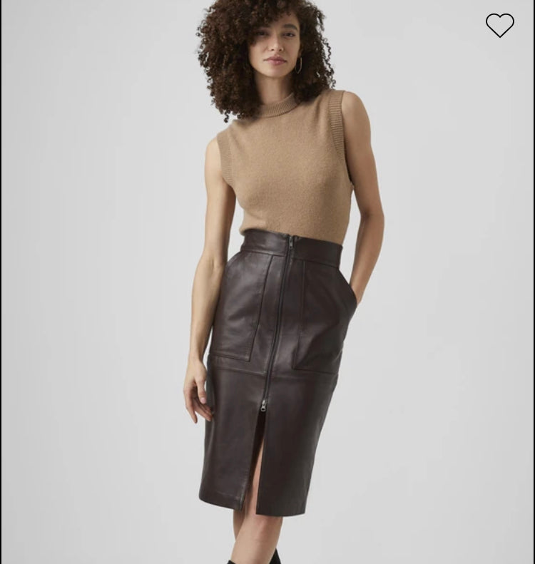 CALIDINAS LEATHER SKIRT