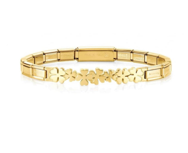 Trendsetter Yellow Gold PVD Clovers Smarty Bracelet