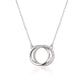 SILVER INTERLOCKED CIRCLE NECKLACE 2773