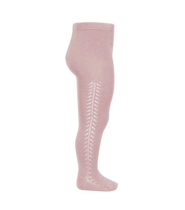Condor Perle Open Work Tights - Pale Pink