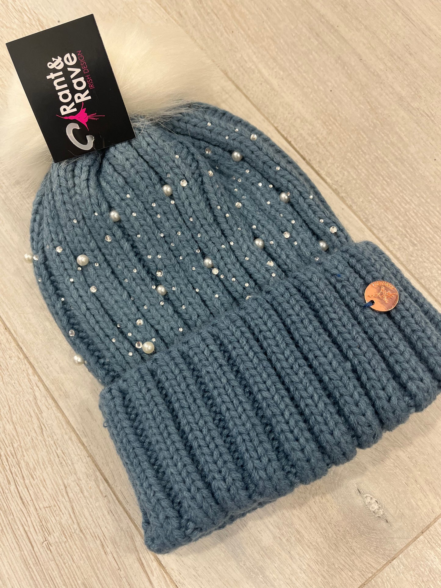 Clarissa Hat - Blue and White Rant & Rave