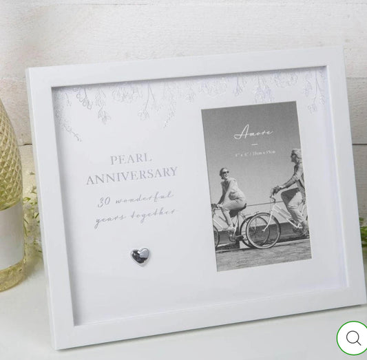 30 years Pearl Anniversary Photo Frame - 4" x 6"
