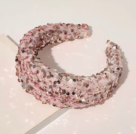 Sparkly Sequin Rose Gold Hairband