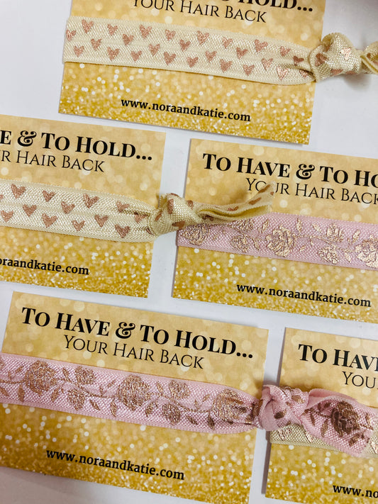 To have and to hold your hair back hen party bag fillers